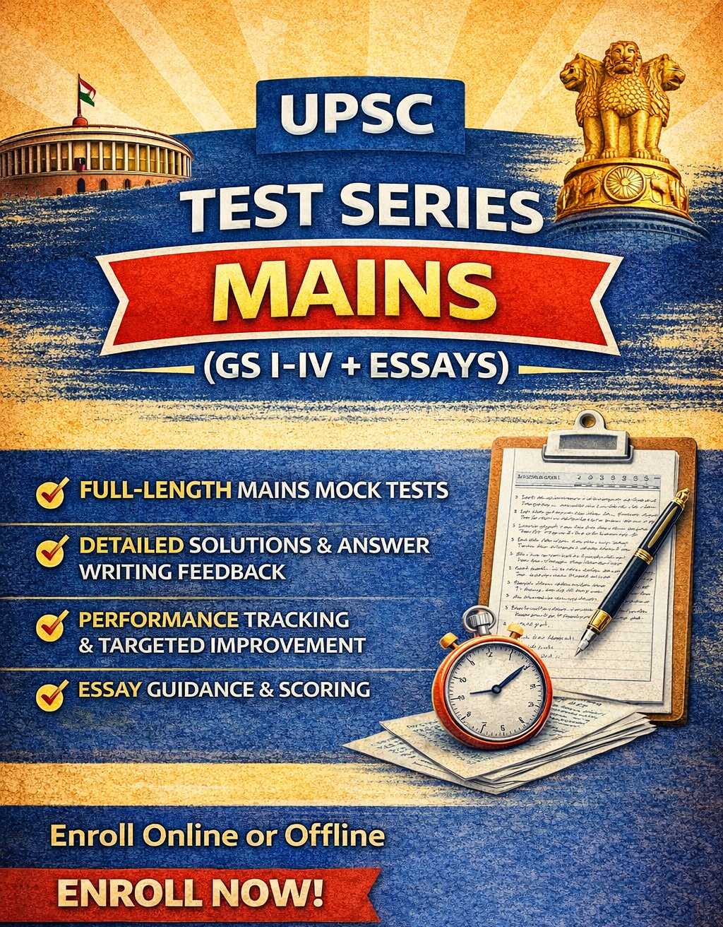Mains (GS I-IV , Essays)